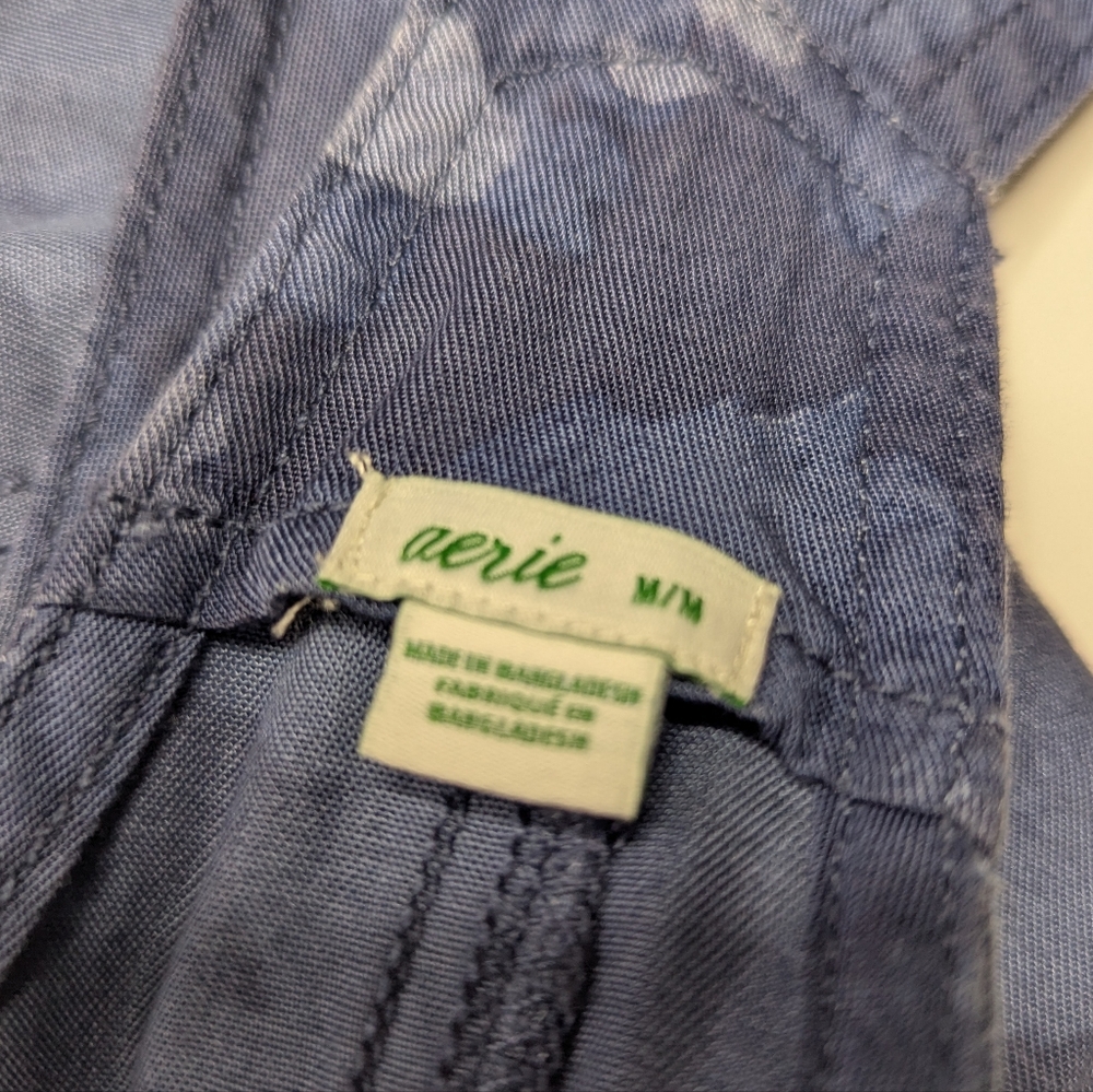 AERIE Blue Floral Overalls NWT Sz M - Picture 12 of 13